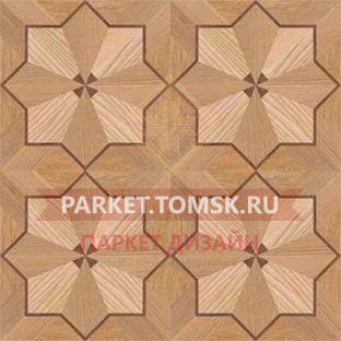 Художественный паркет Модули (мозайка) Дуб Радиал, Орех, Ясень